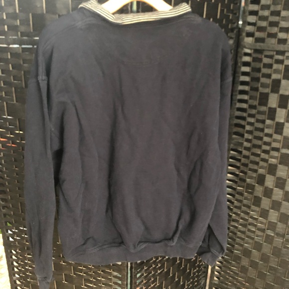 Hugo Boss Quarter Zip Navy Sweatshirt - Men’s Sz M - Picture 2 of 9